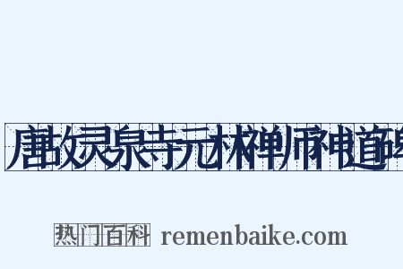 唐故灵泉寺元林禅师神道碑是什么意思的图片